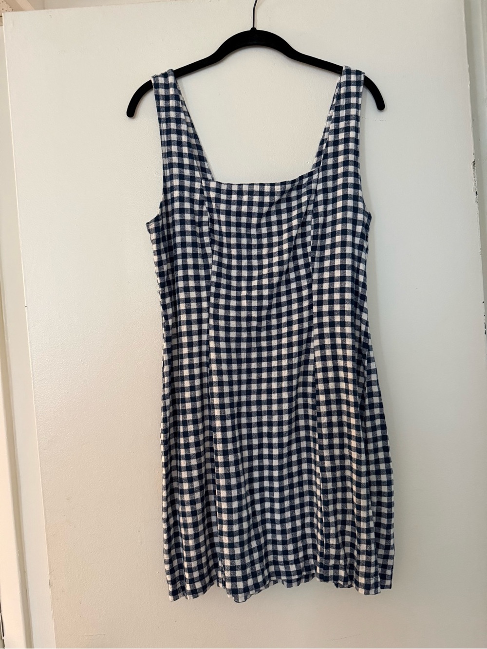 Old Navy white and blue gingham mini dress